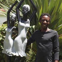 Shona sculptor Rufaro Murenza portrait photo