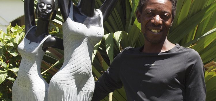 Shona sculptor Rufaro Murenza portrait photo