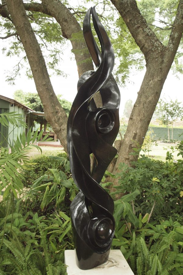 Shona sculpture Ululating by Onias Mupumha