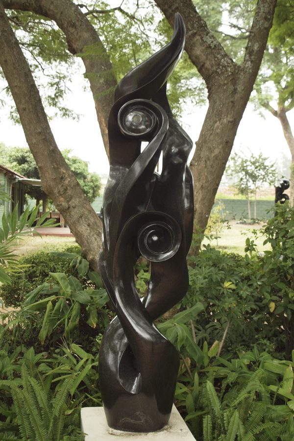 Shona sculpture Ululating by Onias Mupumha