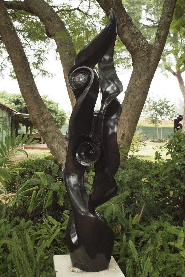 Shona sculpture Ululating by Onias Mupumha