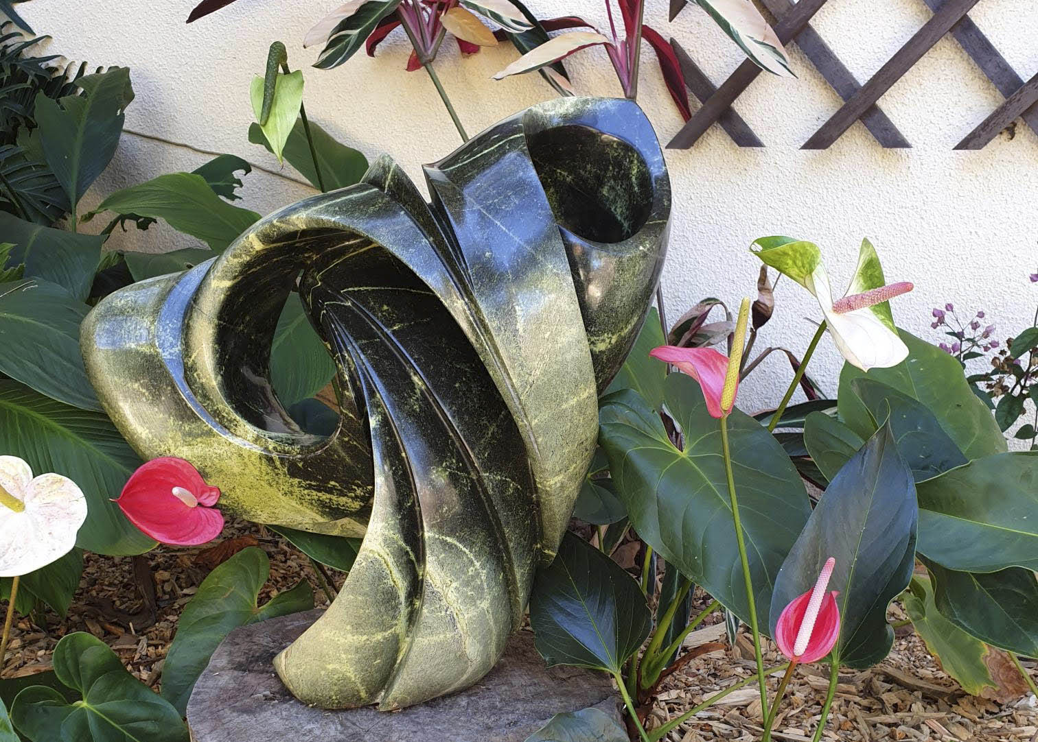 sculpture in client garden