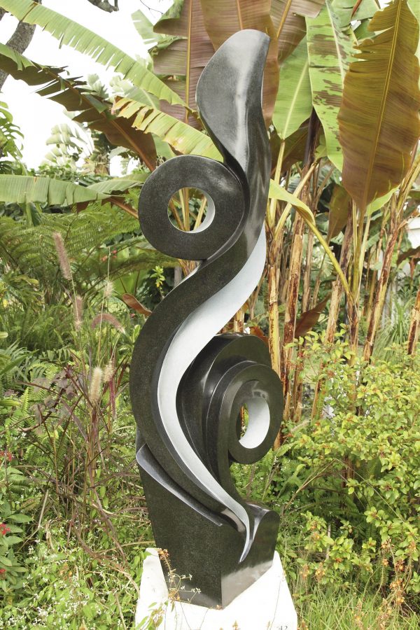 Shona sculpture Sunflower by Ishmael Chitiyo