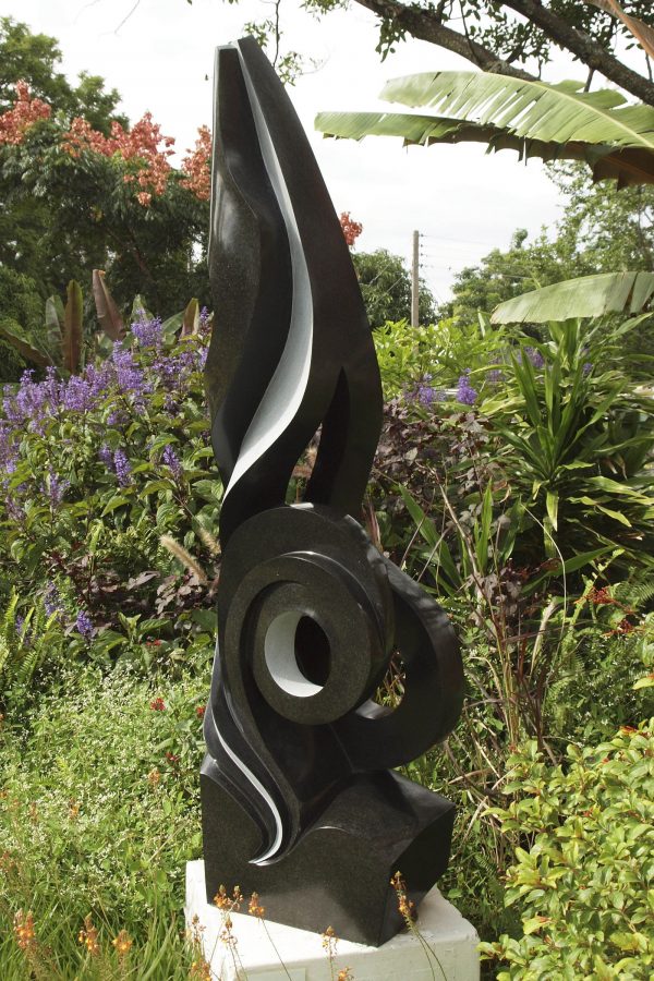 Garden sculpture Sunflower by Ishmael Chitiyo