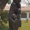 Shona stone sculpture Protective Mother by Edward Chiwawa - front left