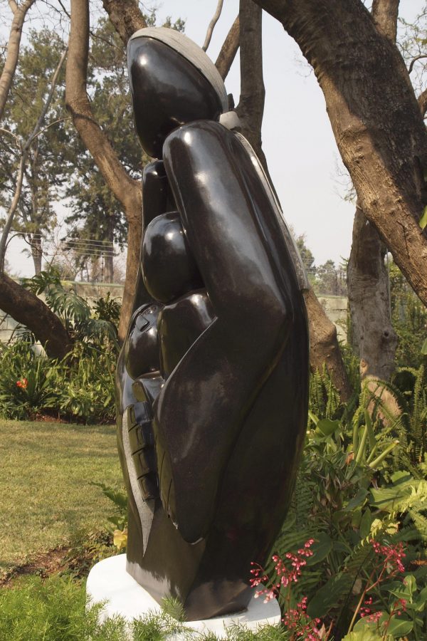 Shona stone sculpture Protective Mother by Edward Chiwawa - right side