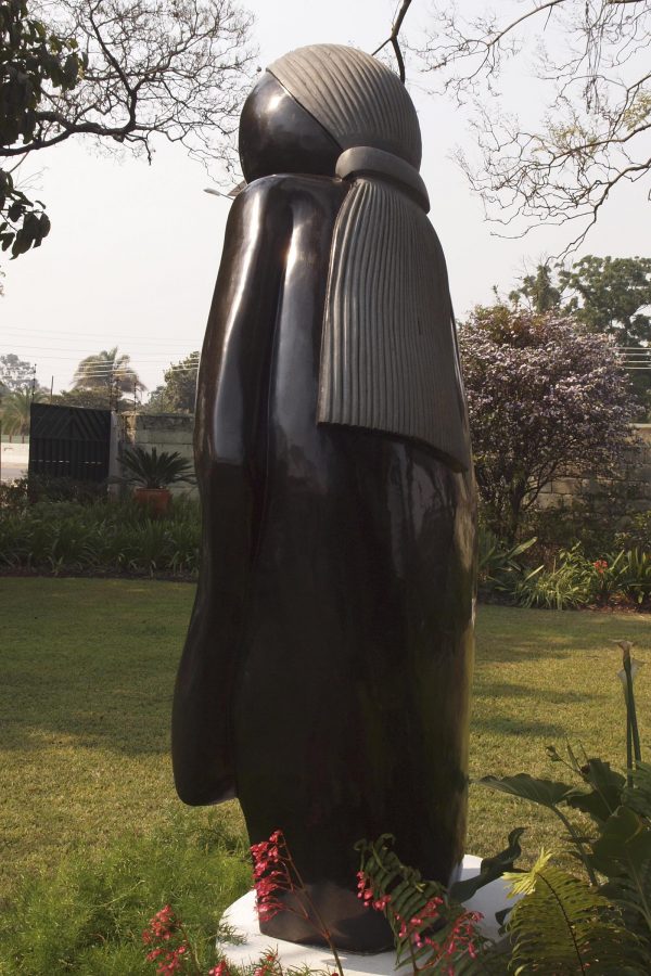 Shona stone sculpture Protective Mother by Edward Chiwawa - back left