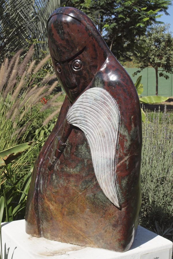 Shona stone sculpture Fortune Teller by Edward Chiwawa - front right