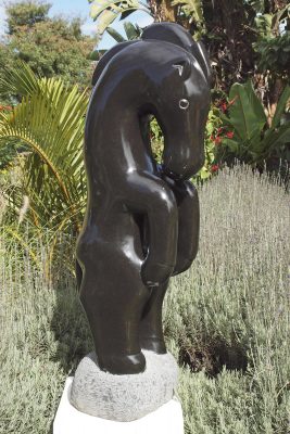 Shona stone sculpture Proud Horse by Ephraim Chaurika - front left