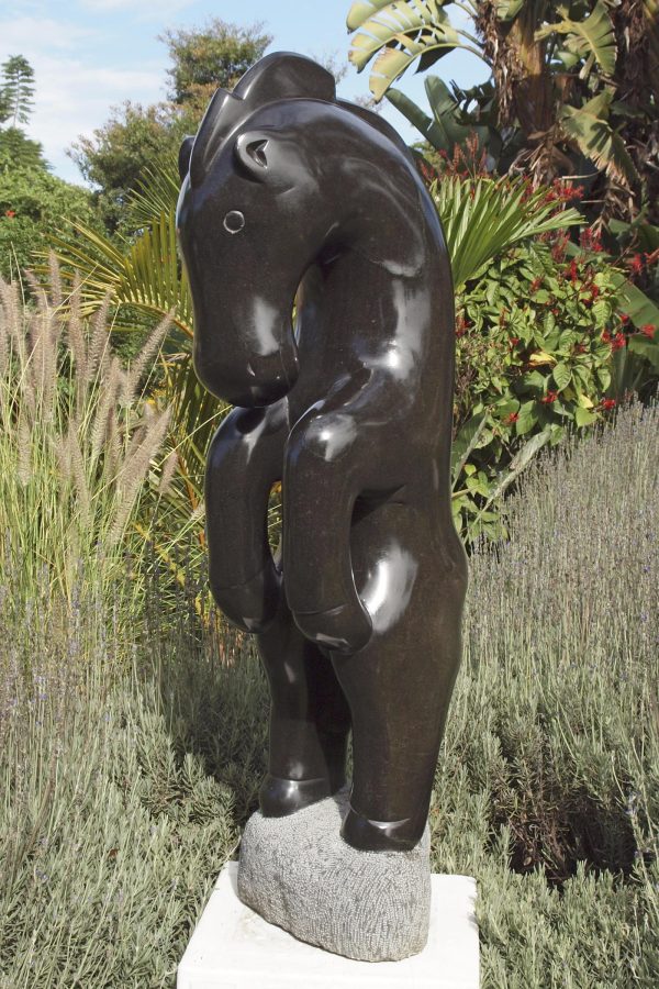 Shona stone sculpture Proud Horse by Ephraim Chaurika - front right