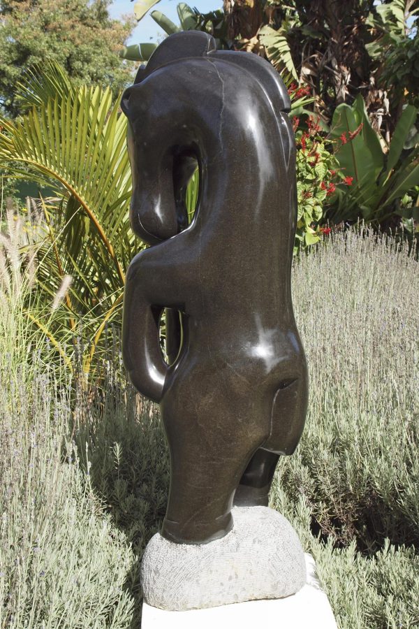 Shona stone sculpture Proud Horse by Ephraim Chaurika - back left