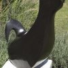 Abstract bird sculpture Relaxing Bird by Nesbert Mukomberanwa front right
