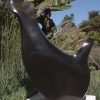 Abstract bird sculpture Relaxing Bird by Nesbert Mukomberanwa back