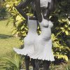 Garden sculpture two girls Party Day by Rufaro Murenza back right