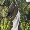 Lady woman stone sculpture - After Bathing by Lovemore Bonjisi back