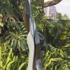 Lady woman stone sculpture - After Bathing by Lovemore Bonjisi back right