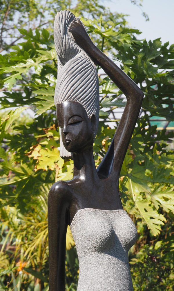 Garden sculpture female form - It's My Day by Tutani Mgabazi close up I