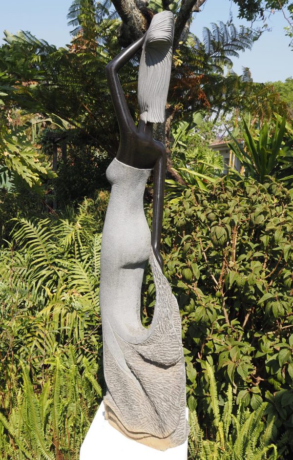 Garden sculpture female form - It's My Day by Tutani Mgabazi back right