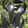 Abstract Shona stone sculpture - Here For You by Tonderai Sowa front left