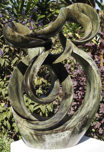 Abstract Shona sculpture green stone - Relationship Bond by Willard Bopoto main image