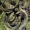Abstract Shona sculpture green stone - Relationship Bond by Willard Bopoto front from above
