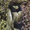 Abstract Shona sculpture green stone - Relationship Bond by Willard Bopoto left side