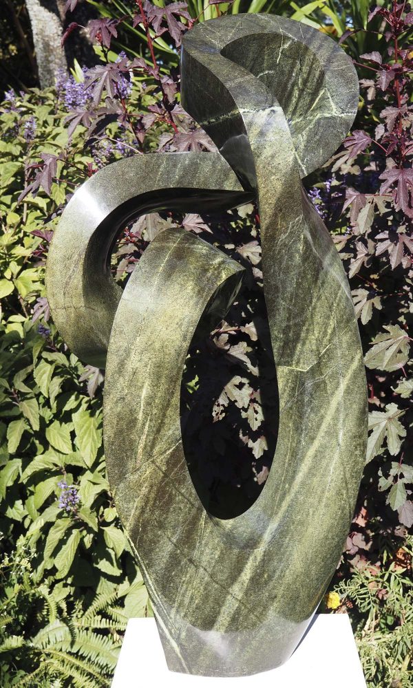 Abstract Shona stone sculpture - Wedding Day by Charles Kowo back