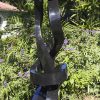 Large abstract Shona stone sculpture - Protecting Bride by Charles Kowo right side