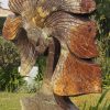 Large stone sculpture head - African Queen by Lovemore Bonjisi right side