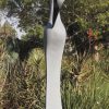 Garden stone bird sculpture - Preening Flamingo by Peter Chidzonga front