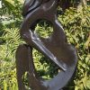 Garden stone bird sculpture - Joy Of Togetherness by Tago Tazvitya front right
