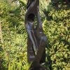 Garden stone bird sculpture - Joy Of Togetherness by Tago Tazvitya right side