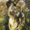 Large abstract stone sculpture - Treasures by Willard Bopoto back left