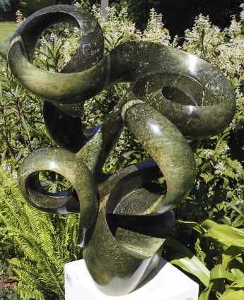 Abstract garden stone sculpture - Growing Force by Willard Bopoto main image