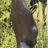 Stone sculpture woman's head Wishing Kiss by Lovemore Bonjisi back