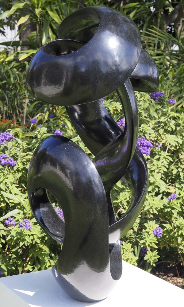 Abstract Shona stone sculpture - Together Forever by Tonderai Sowa right side