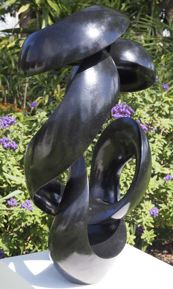 Abstract Shona stone sculpture - Together Forever by Tonderai Sowa left side