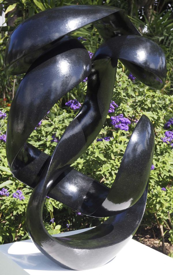 Abstract Shona stone sculpture - Together Forever by Tonderai Sowa front left